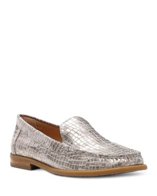 Donald Pliner - Women's Croc Embossed Square Toe Loafers