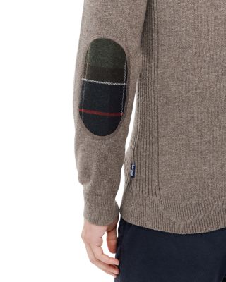 Holden Wool Tartan Trim Regular Fit Quarter Zip Mock Neck Sweater