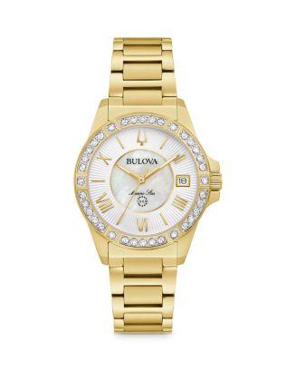 WOW! BULOVA DIAMOND BAGUETTE 32MM WATCH! SALE!! Bulova Baguette Crystal Accent Gold Tone IP with Silver Tone  main image 4