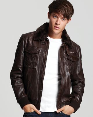 hugo boss leather jacket bloomingdales
