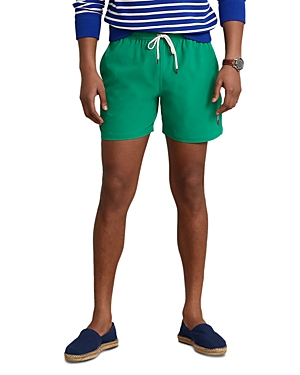 Polo Ralph Lauren 5.75-inch Traveler Classic Swim Trunk Man Swim Trunks Green Size Xxl Recycled Poly In Cruise Green