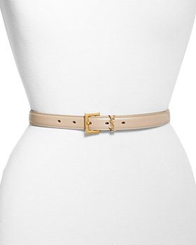 Tanpie Women Leather Belt Designer Gold Round Buckle Ladies Dress Casual  Belts at  Women’s Clothing store