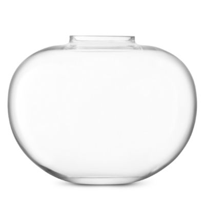 Lsa Flower Curved Clear Glass Bouquet Vase, Small