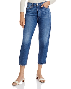 RAG & BONE RAG & BONE ALISSA HIGH RISE CROPPED BARREL LEG JEANS IN CLOVER
