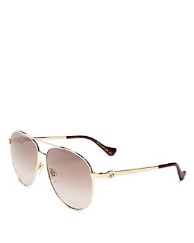 Gucci -  Brow Bar Aviator Sunglasses, 61mm