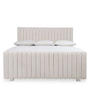 Bernhardt Silhouette Upholstered Panel Bed, California King In Cream