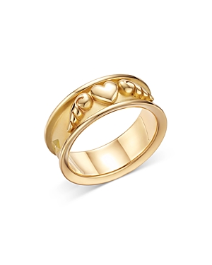 Temple St. Clair 18K Yellow Gold Heart & Wings Band