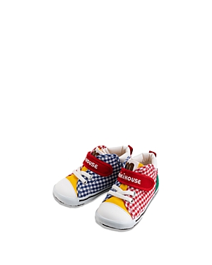 Miki House Kids' Unisex Patchwork Gingham High Top Second Shoes - Toddler In Multi