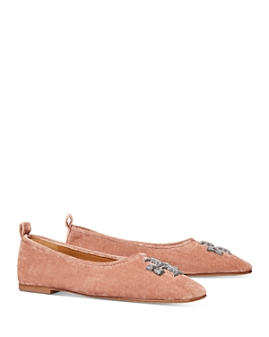 TORY BURCH WOMEN'S ELEANOR CRYSTAL BALLET FLATS
