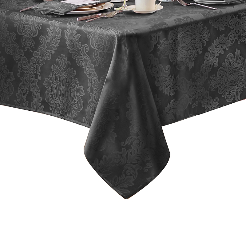 Elrene Home Fashions Elrene Barcelona Jacquard Damask Oblong Tablecloth, 144 X 60 In Gray