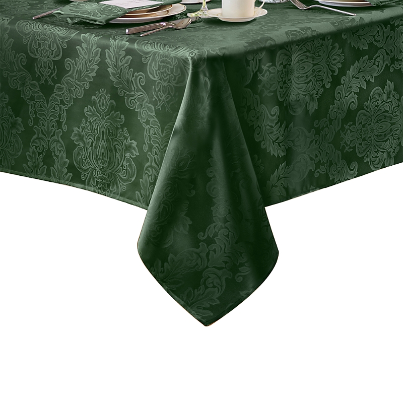 Elrene Home Fashions Elrene Barcelona Jacquard Damask Oblong Tablecloth, 84 X 60 In Hunter