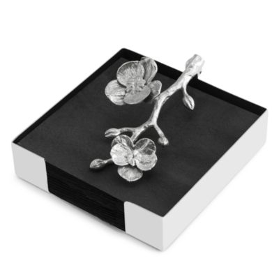 White Orchid Napkin Holder