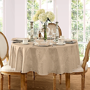 Elrene Home Fashions Elrene Barcelona Jacquard Damask Round Tablecloth, 70 X 70 In Beige