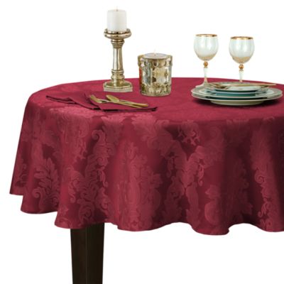 Elrene Barcelona Jacquard Damask Round Tablecloth, 70 x 70
