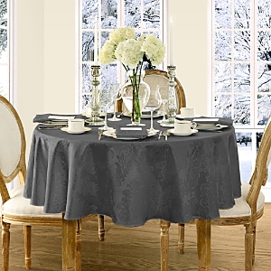 Elrene Home Fashions Elrene Barcelona Jacquard Damask Round Tablecloth, 70 X 70 In Gray
