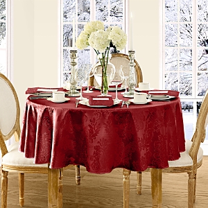 Elrene Home Fashions Elrene Barcelona Jacquard Damask Round Tablecloth, 70 X 70 In Red