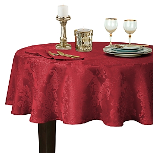 Photos - Bed Linen Elrene Barcelona Jacquard Damask Round Tablecloth, 70 x 70 Red 21039RED