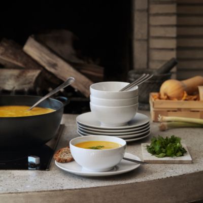 White Fluted Plain 7&amp;quot; Serving Bowl