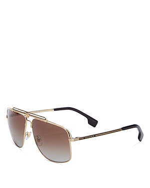 Versace Men's Brow Bar Aviator Sunglasses, 61mm