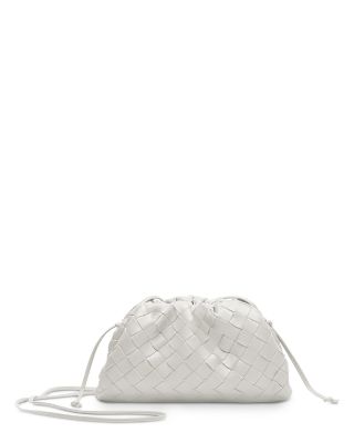 Bottega Veneta Small The Pouch Leather Clutch In Chalk