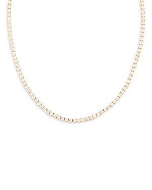Shop Shashi Cubic Zirconia Tennis Necklace, 16-18 In Gold