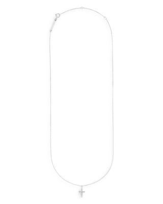 Kendra Scott - 14K White Gold Diamond Cross Pendant Necklace, 18"