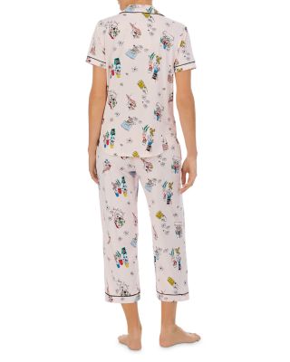 kate spade new york Printed Cropped Pajama Pants Set Bloomingdale's
