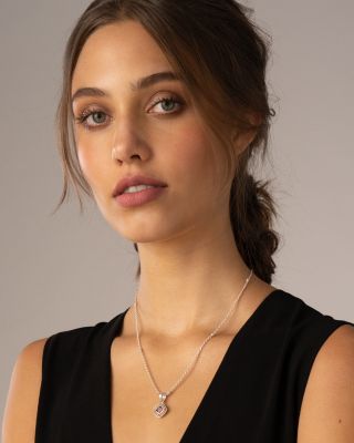 18K Yellow Gold & Sterling Silver Rittenhouse Rhodolite Garnet Bead Frame Pendant Necklace, 16-18"