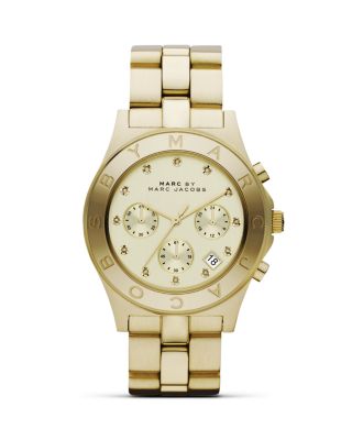 MARC JACOBS - "BLADE" Three-Eye Chronograph with Stainless Steel Bracelet, 40 mm