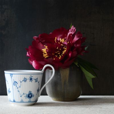 Blue Fluted Plain Mug