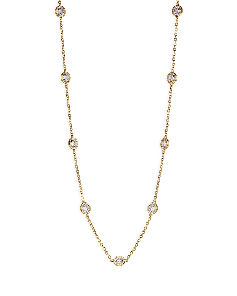 Nadri Elevate Cubic Zirconia Station Necklace in 18K Gold Plated, 16