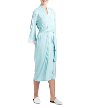 Natori Luxe Shangri-la Tencel™ Wrap Robe In Wave Blue