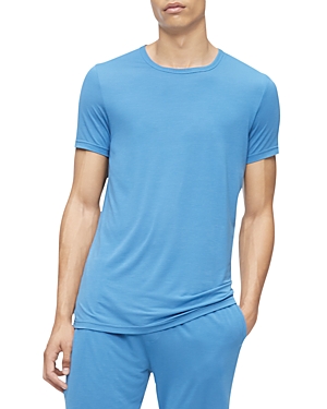 Calvin Klein Ultra Soft Stretch Solid Tee In Tapestry Teal