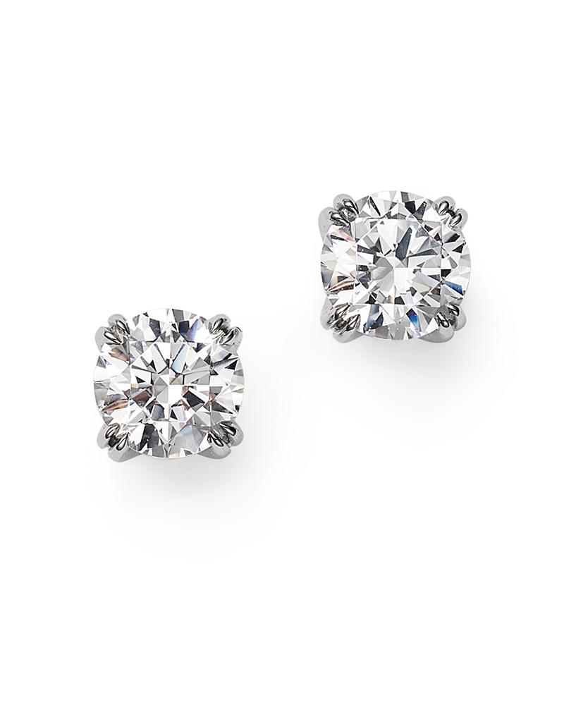 Bloomingdale's Fine Collection Certified Round Diamond Stud Earrings in 14K White Gold featuring diamonds with the De Beers Code of Origin, 1.50 tcw