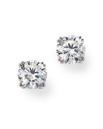 Bloomingdale's - Certified Round Diamond Stud Earrings in 14K White Gold featuring diamonds with the De Beers Code of Origin, 0.50 ct. t.w. - 100% Exclusive