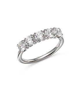Bloomingdale's - Certified Diamond Five Stone Ring Collection in 14K White Gold featuring diamonds with the De Beers Code of Origin, 1.50- 2.0 ct. t.w. - 100% Exclusive