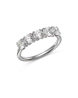 Bloomingdale's Certified Diamond Five Stone Ring In 14k White Gold Featuring Diamonds With The De Beers Code Of Ori