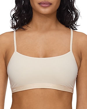 Calvin Klein Women's Form To Body Unlined Bralette Qf6757 In Stone