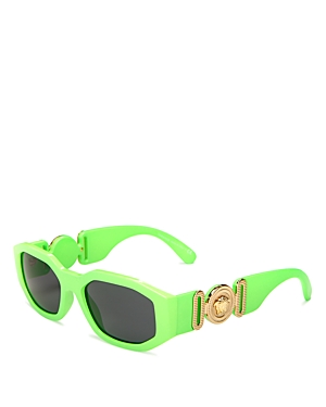 Versace Unisex Square Sunglasses, 53mm In Green/gray