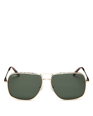 FERRAGAMO Salvatore Brow Bar Aviator Sunglasses, 60mm  display picture 1