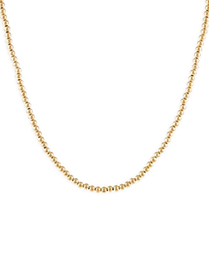 Adinas Jewels Beaded Choker Necklace In 14k Gold Plated, 14-16