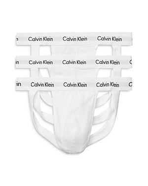 Calvin Klein Men's Cotton Stretch 3-piece Jockstrap Set In Gray Heather  Silver Birch Raspberry Blush