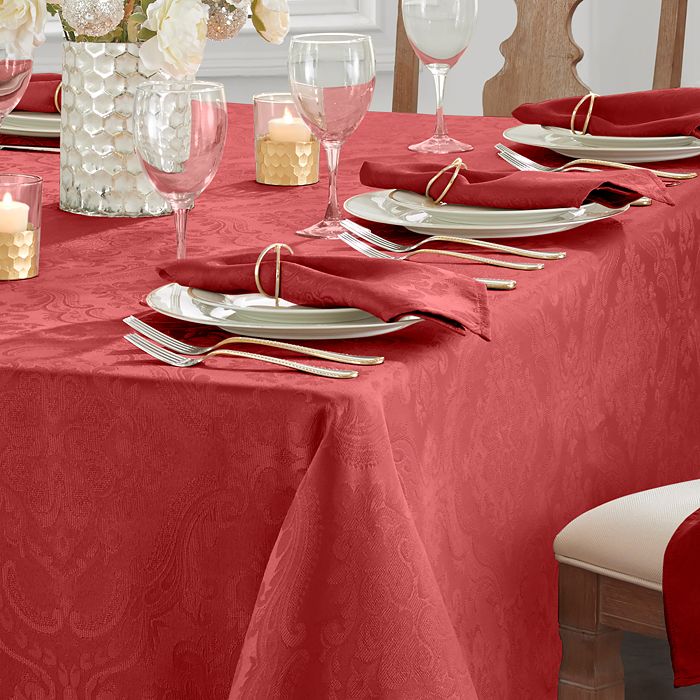 Shop Elrene Home Fashions Elrene Caiden Elegance Damask Oblong Tablecloth, 60 X 102 In Red