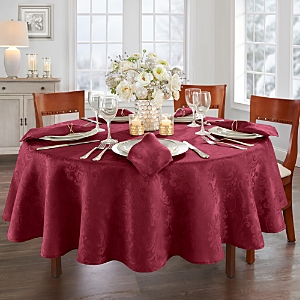 Elrene Home Fashions Elrene Caiden Elegance Damask Round Tablecloth, 90 X 90 In Cranberry