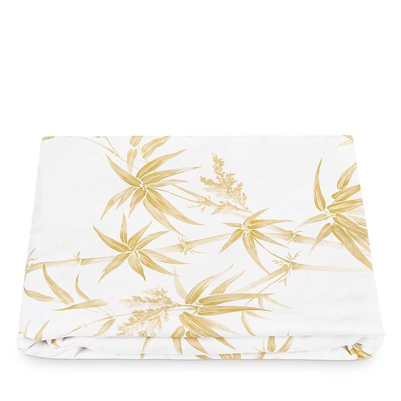 Matouk Dominique Fitted Sheet, King In Lemon