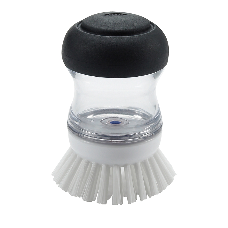 Oxo Soap Dispensing Palm Brush In Black
