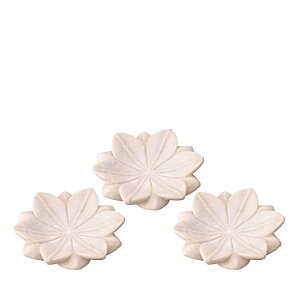 Shop Jamie Young Lotus Plates, Set Of 3 In White