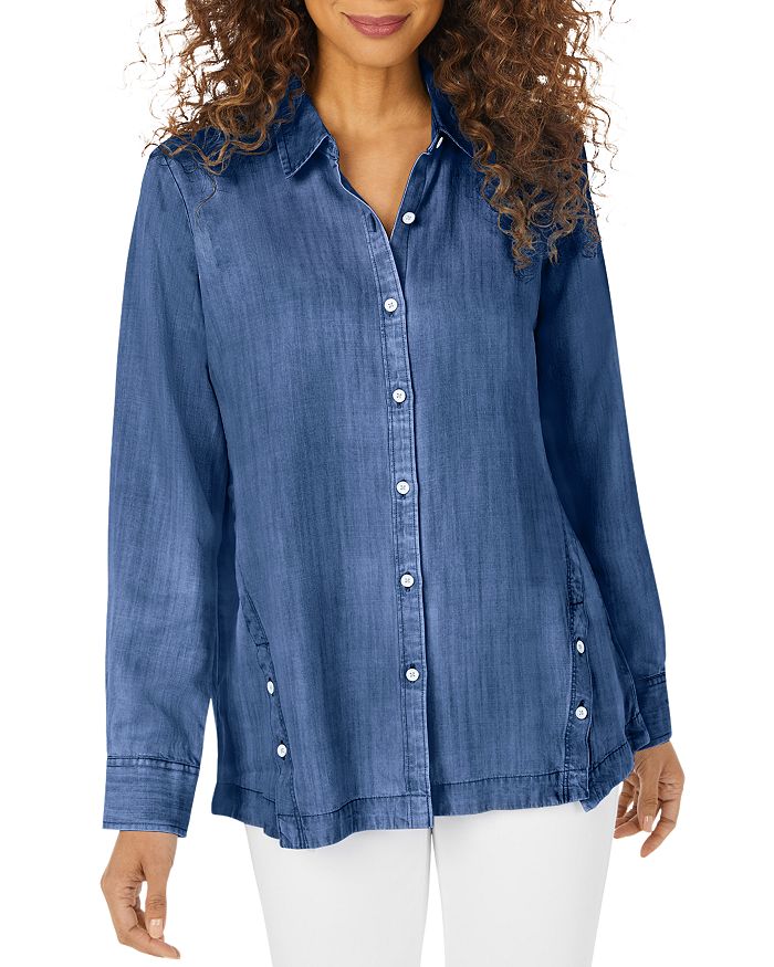 Foxcroft Cassie Chambray Shirt Bloomingdale s