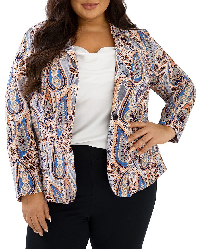 Maree Pour Toi Plus Paisley Print Blazer Bloomingdale s