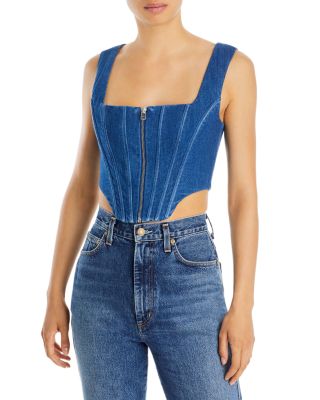 denim corset bustier